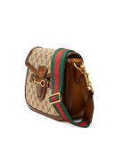 Lady Web Medium Original GG Canvas Shoulder Bag, Beige