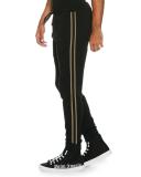 Jogger Pants with Golden Passementerie Trim, Black