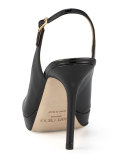 Peep-Toe Patent Slingback