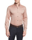 Flannel Long-Sleeve Sport Shirt, Orange
