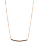 Lumiere 14K Rose Gold & Champagne Diamond Bar Necklace
