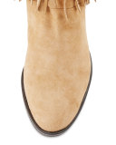 Pendra Fringe Knee Boot, Oatmeal