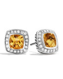 Petite Albion Earrings with Citrine and Diamonds