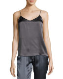 Silk Satin V-Neck Camisole Top