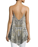 Sleeveless Low-Back Embellished Top, Espiritu