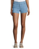 Cady Chambray Shorts, Blue