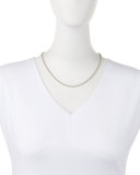 Sterling Silver Adjustable Chain Necklace, 16-18"L