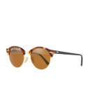Round Monochromatic Clubmaster® Sunglasses