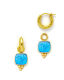 Peacock Pegasus, Goddess & Moon Intaglio Earring Pendants