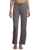 Organic Cotton Drawstring Lounge Pants, Iron Gate