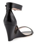 ronia naked wedge sandal, black