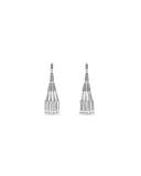 Stax Silver Fringe Earrings with Diamonds