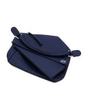 Puzzle Large Calf Leather Bag, Navy