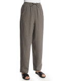 Nobu Drawstring Linen Trousers, Elephant
