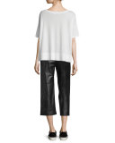 Round-Neck Short-Sleeve Cotton Tee