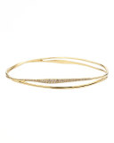 Drizzle Split Pave Diamond Gold Bangle