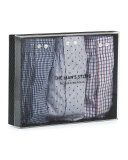 Full-Cut Boxer Three-Pack, Red/Blue/White