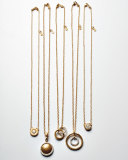 Celestial 24k Gold Diamond Pendant Necklace