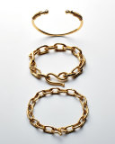 Cadene 20 22K Yellow Gold Wide Link Bracelet