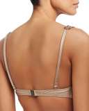 Knotted-Front Swim Top, Bronze