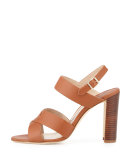 Gorham Leather Slingback Sandal, Luggage
