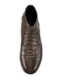 Reed Ghosted Leather High-Top Sneakers