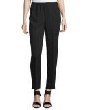Narrow-Leg Ankle Pants, Black