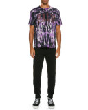 Jogger Pants with Golden Passementerie Trim, Black