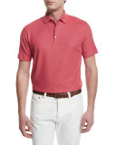 Gran Short-Sleeve Pique Polo Shirt, Red