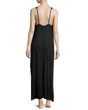 Charisma Lace-Trimmed Nightgown, Black