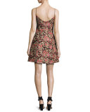 Laura Sleeveless Structured Paisley Cocktail Dress, Multicolor