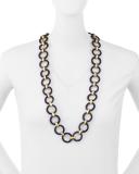 Mtego Round Dark Horn Link Necklace