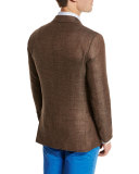 Cashmere-Blend Three-Button Sport Coat, Brown