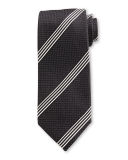 Textured Stripe Silk Tie