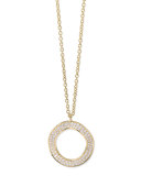 Stardust 18k Gold Diamond Open Circle Pendant Necklace