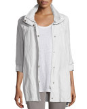 Rumpled Hooded Jacket, Bone