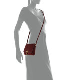 Cynnie Suede Micro Crossbody Bag, Bordeaux