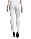 The Ankle Skinny Distressed Jeans, Clean White 2