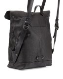 Alexandria Bubble Lamb Leather Backpack, Black