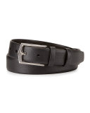 London Leather Dress Belt, Black