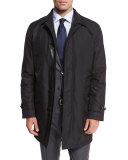 Single-Breasted Macintosh Jacket, Black
