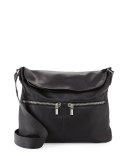 James Lambskin Crossbody Bag, Black