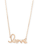 14k Gold Diamond "Love" Necklace