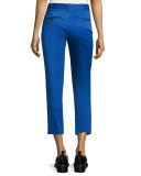 Audrey Cropped Stretch Pants, Clematis Blue