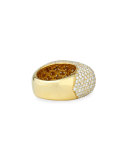 18k Gold Pave Diamond Square Ring