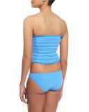 Costa Shirred Bandeau Tankini Swim Top
