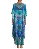 V-Neck Maxi Caftan Coverup, Moon Dance