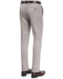 High-Performance Wool Twill Trousers, Tan