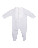 Long-Sleeve Pintucked Footie Pajamas, Blue, Size 3-9 Months