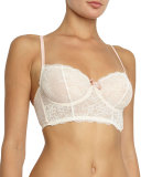 June Lace Long-Line Underwire Bra, Magnolia Blush